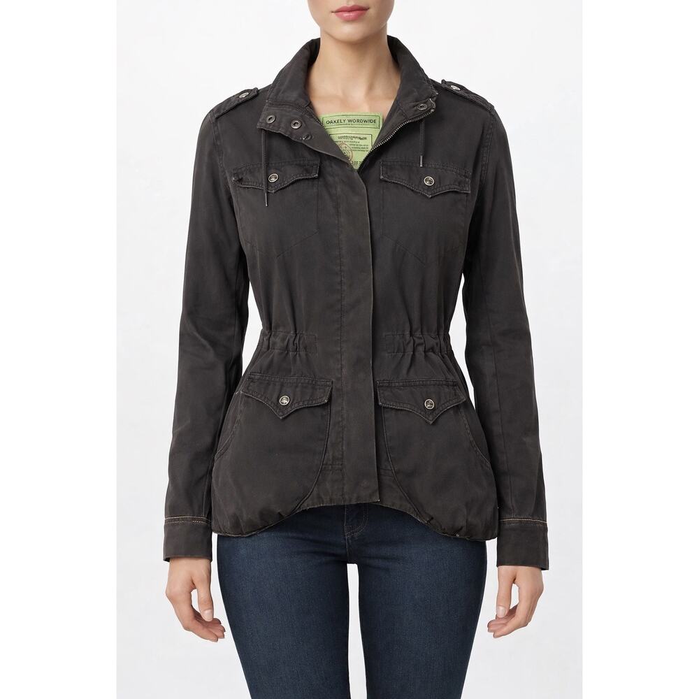 Oakley Worldwide Utility Jacket Cinched Waist Split Hem Cotton Y2K Medium